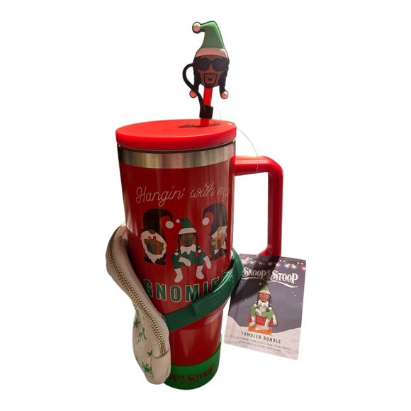 2025 Snoop On The Stoop Tumbler 40 oz Bundle Straw, Straw Topper & Zipper Pouch - Picture 1 of 9